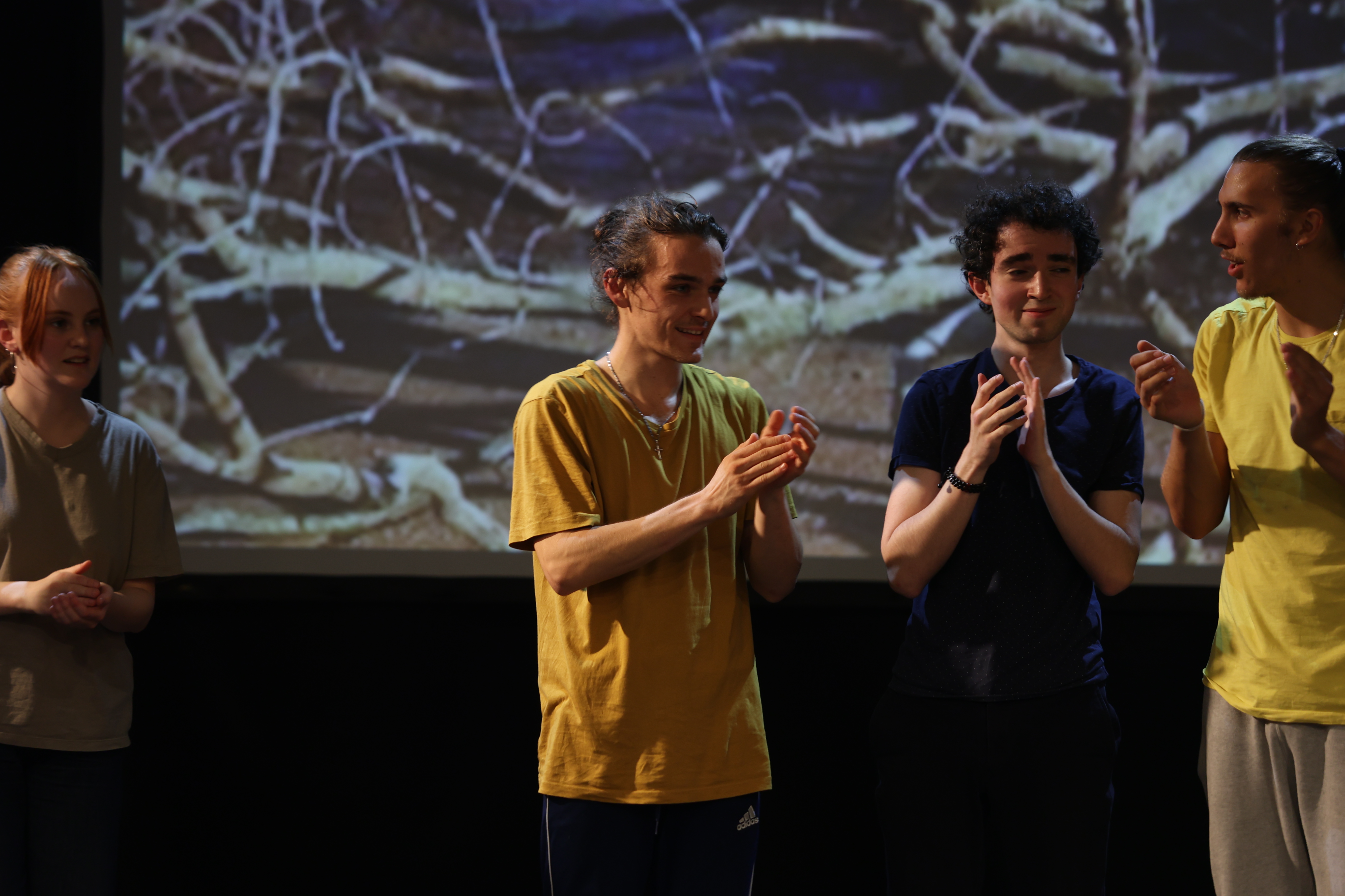 A picture of talented artists during Budapest's workshop