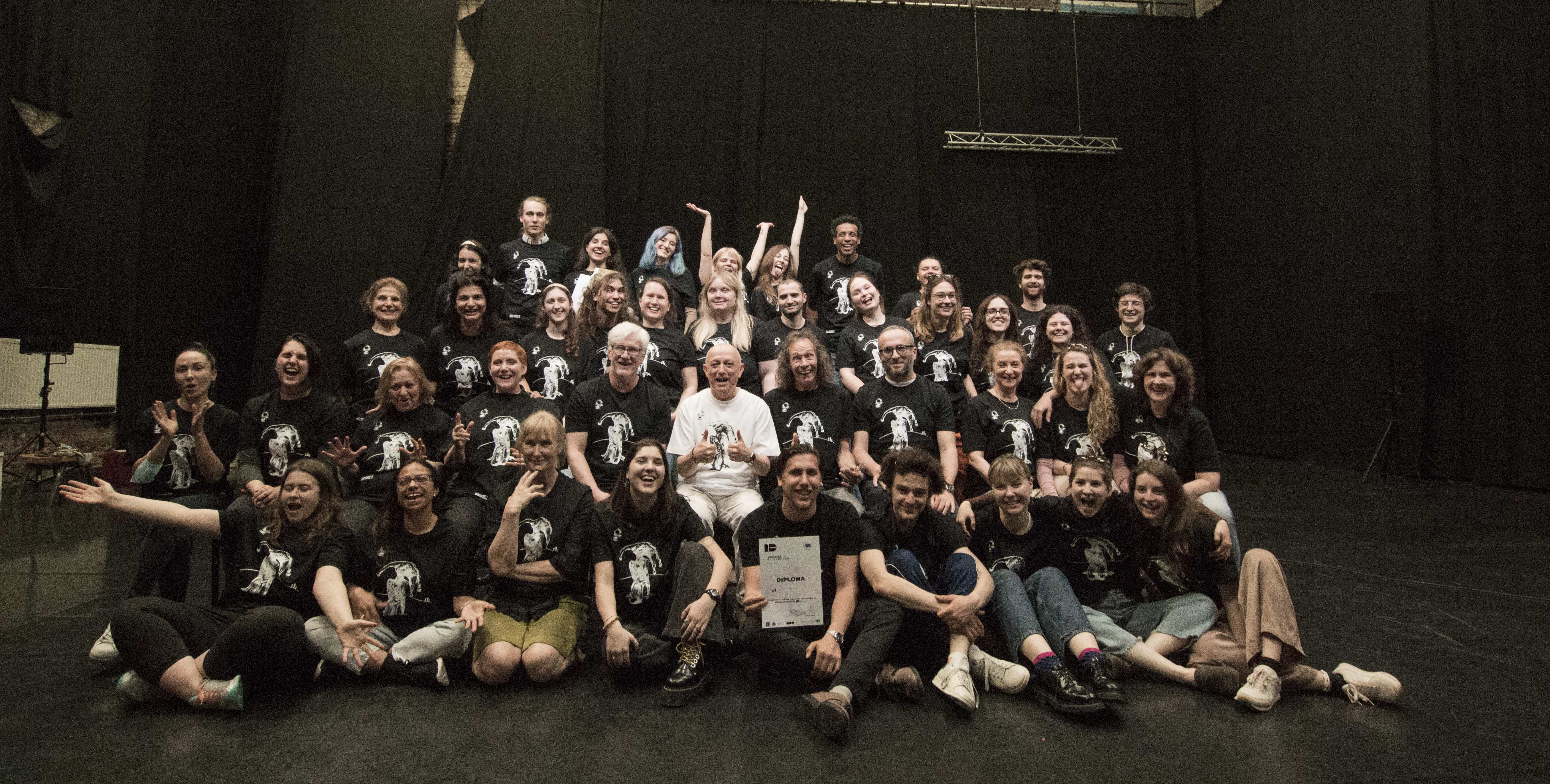 A picture of talented artists during Budapest's workshop