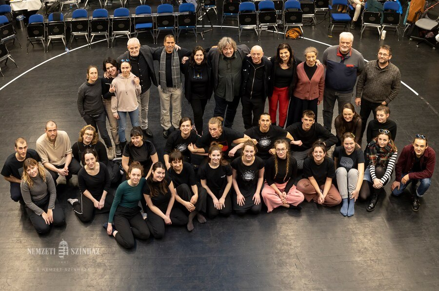 A picture of talented artists during Budapest's workshop