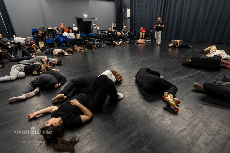 A picture of talented artists during Budapest's workshop